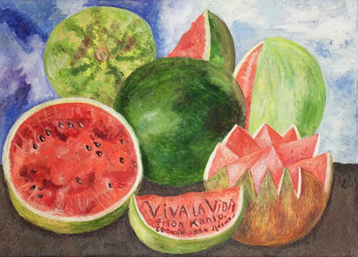 Reproduction du tableau « Nature morte : Viva la Vida - Frida Kahlo » par Alpha Reproduction en peinture à l’huile