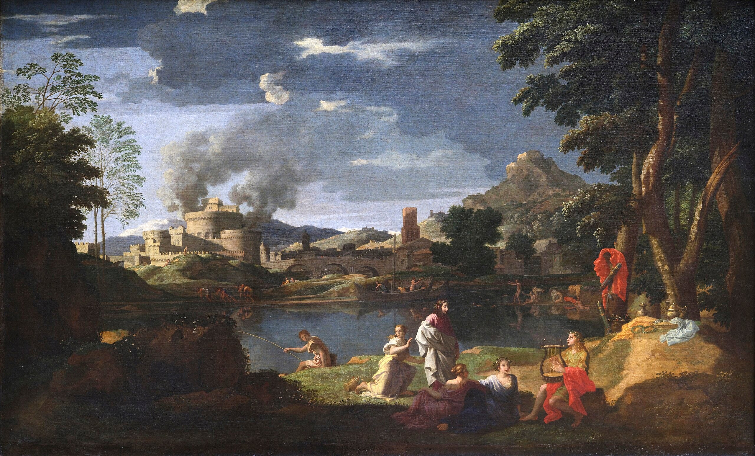 Paysage avec Orphée et Eurydice - Nicolas Poussin