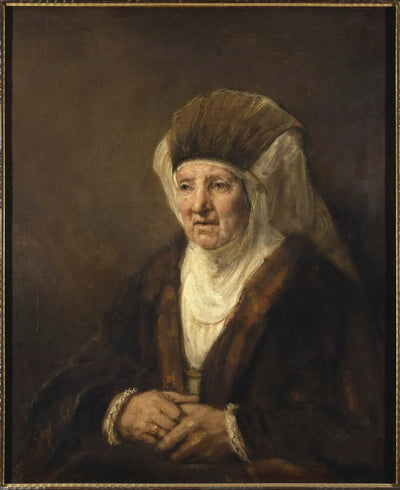 Reproduction du tableau « Portrait d'une vieille femme - Rembrandt » par Alpha Reproduction en peinture à l’huile