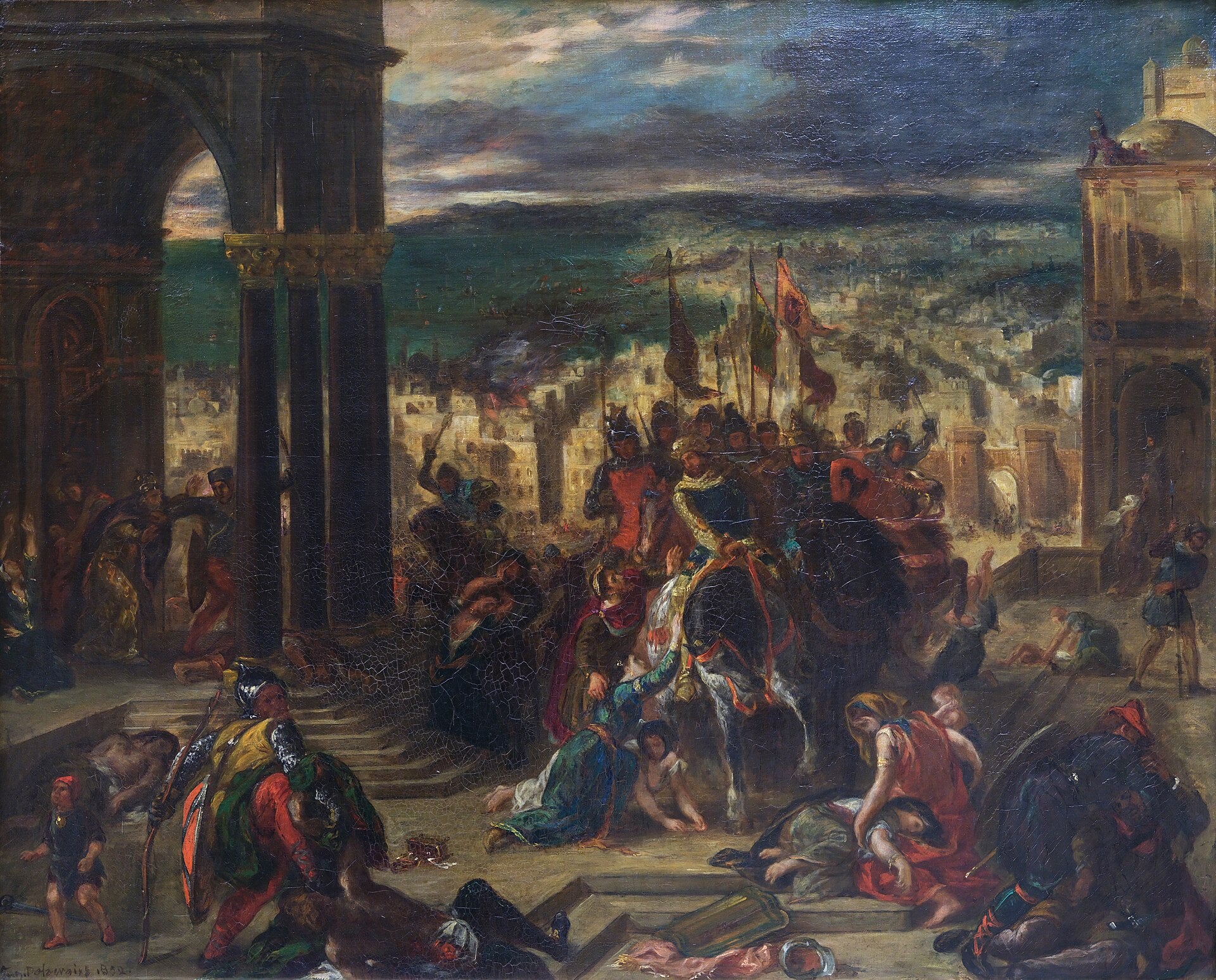Reproduction du tableau « Prise de Constantinople par les Croisés - Eugène Delacroix » par Alpha Reproduction en peinture à l’huile