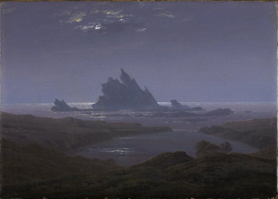 Reproduction du tableau « Récif rocheux au bord de la mer - Caspar David Friedrich » par Alpha Reproduction en peinture à l’huile
