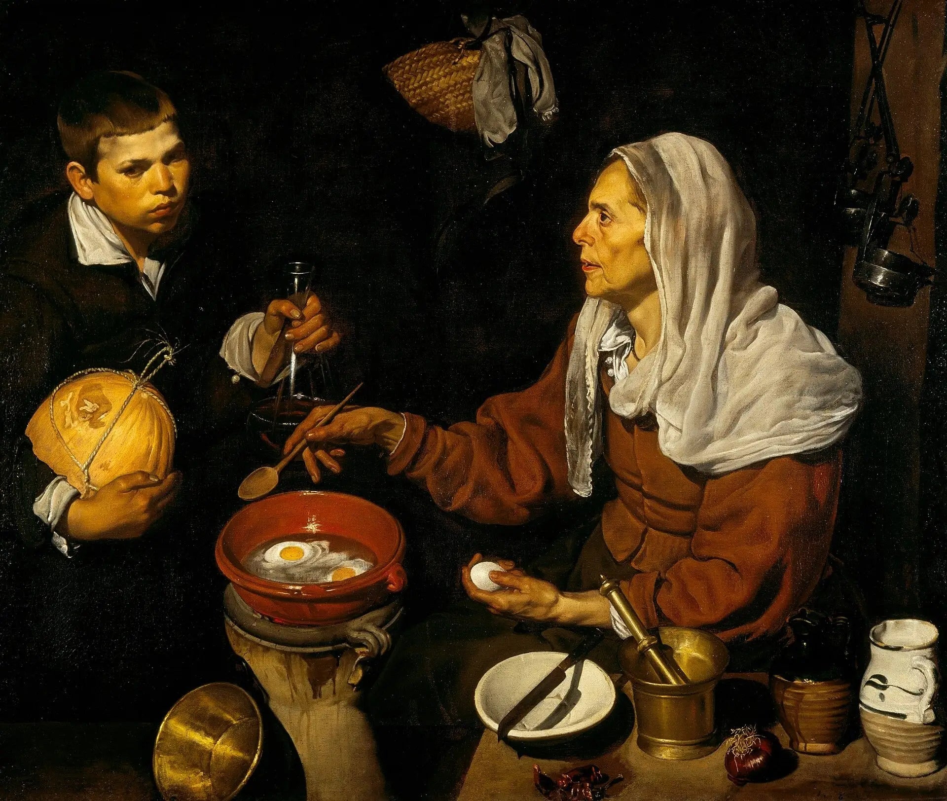 Vieille faisant frire des œufs - Diego Velázquez - Alpha Reproduction