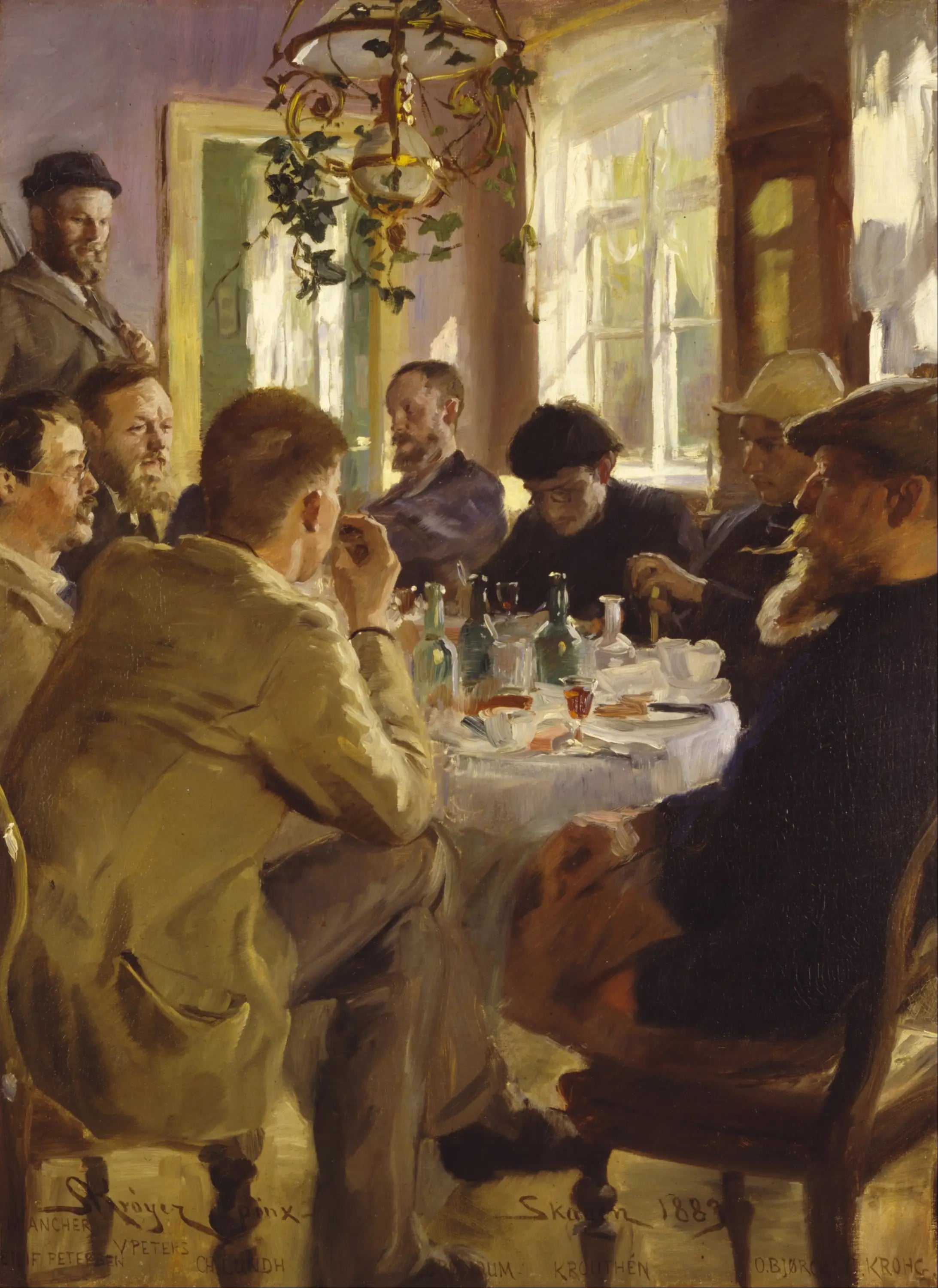 Déjeuner d’artistes à l’hôtel Brøndum - Peder Severin Krøyer - Alpha Reproduction
