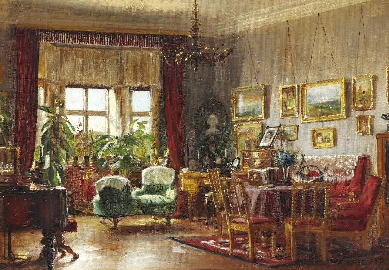 Intérieur de la maison d'enfance de l'artiste à Strandgade 30 à Christianshavn, - Peder Severin Krøyer