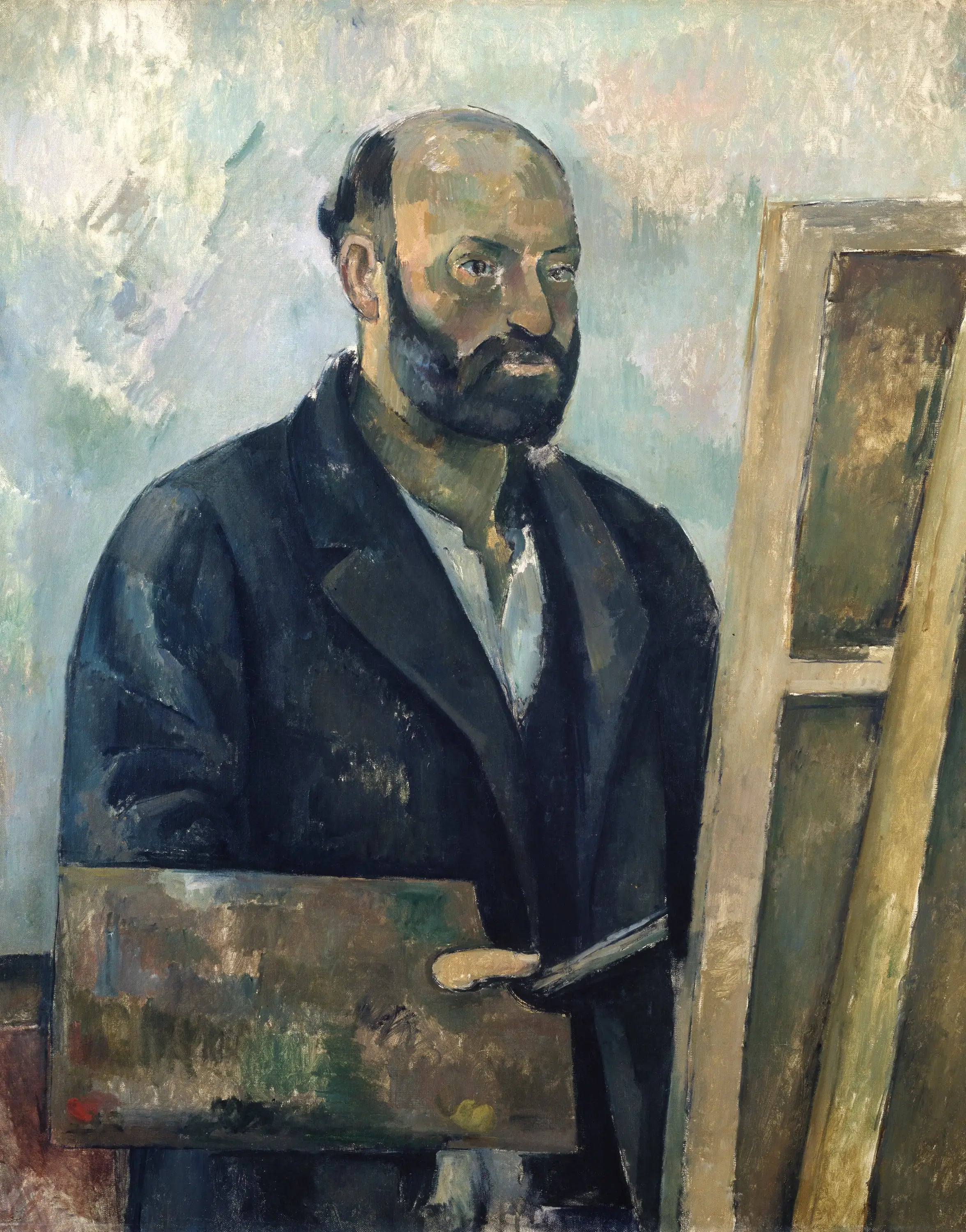 Reproduction du tableau « Autoportrait à la palette - Paul Cézanne » par Alpha Reproduction en peinture à l’huile