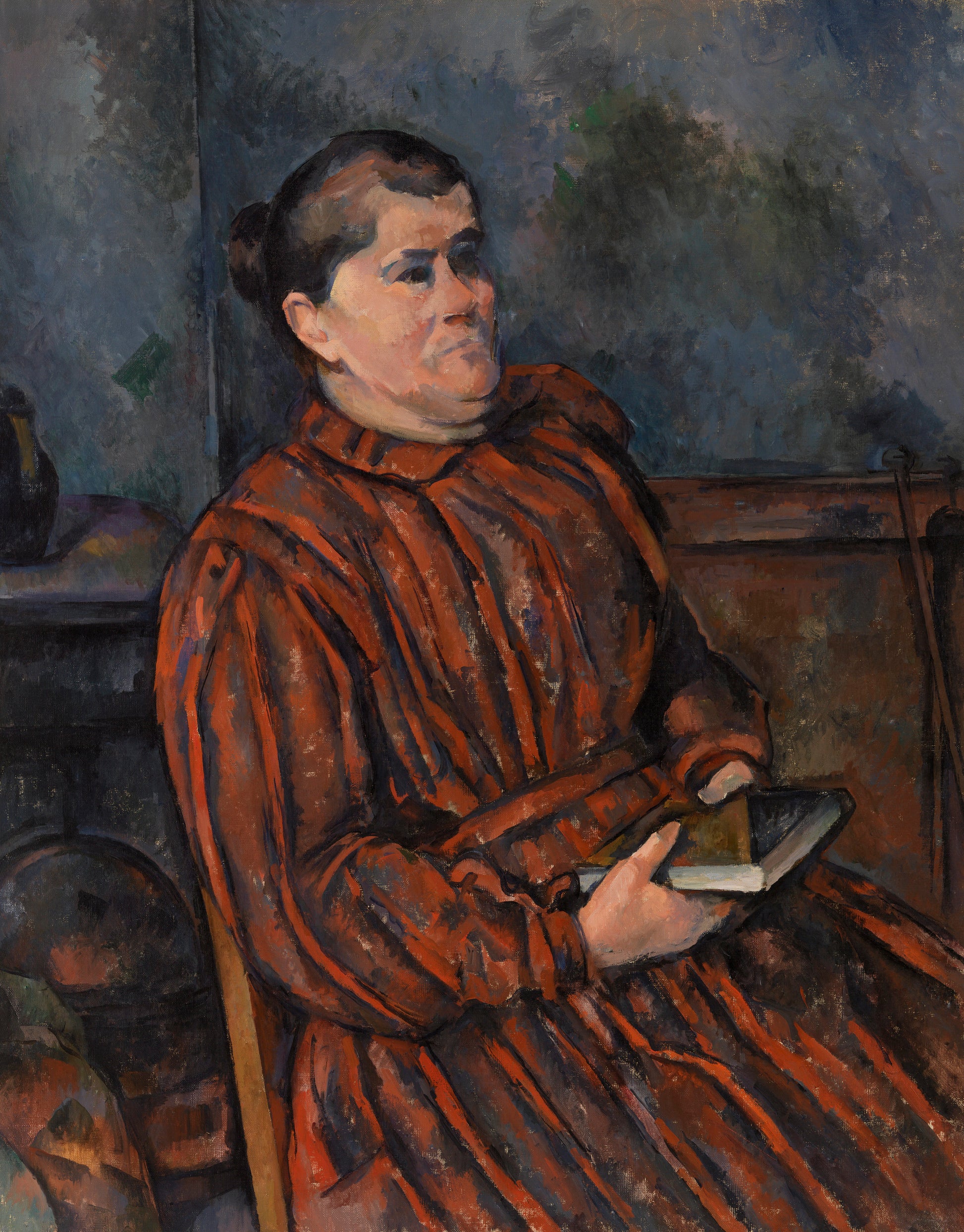 Reproduction du tableau « Portrait de femme - Paul Cézanne » par Alpha Reproduction en peinture à l’huile