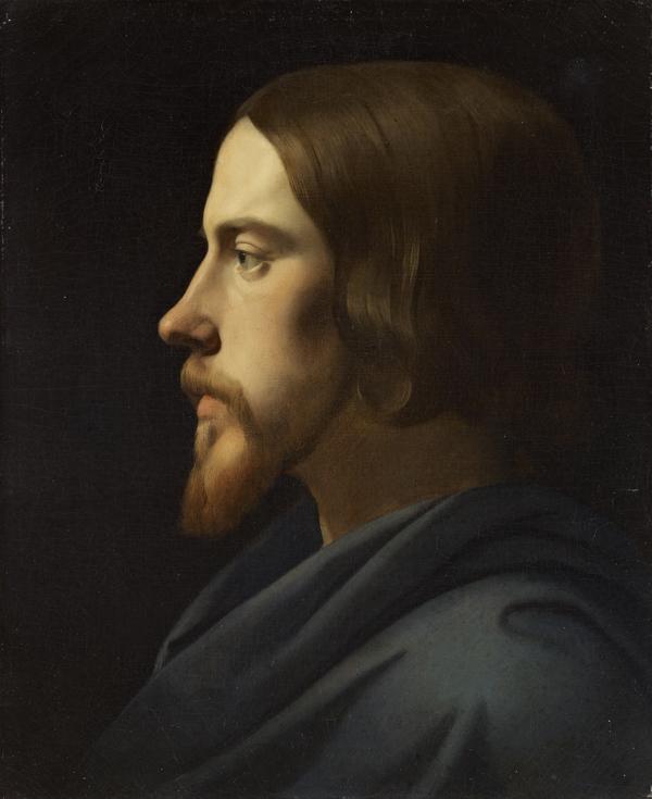Étude pour la tête du Christ pour La Madeleine, Paris (Portrait d'Eugène Buttura) - Paul Delaroche