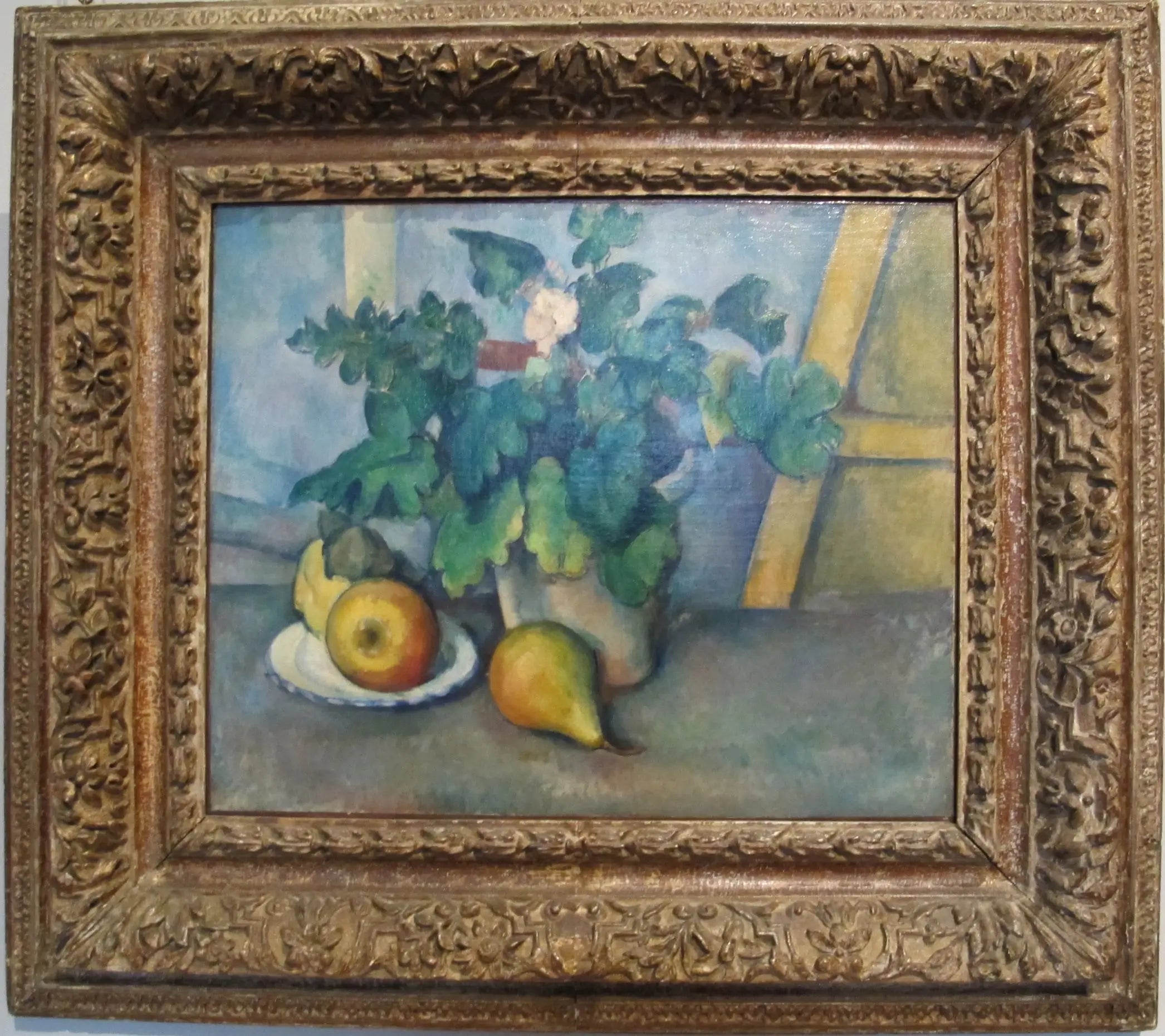 Reproduction du tableau « Pot de primevères et fruits - Paul Cézanne » par Alpha Reproduction en peinture à l’huile