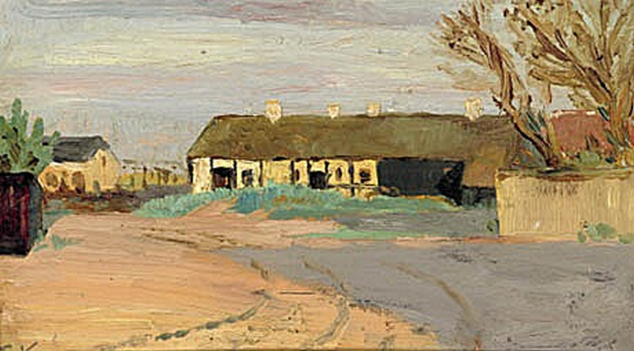 La maison de Christoffer au crépuscule. - Peder Severin Krøyer