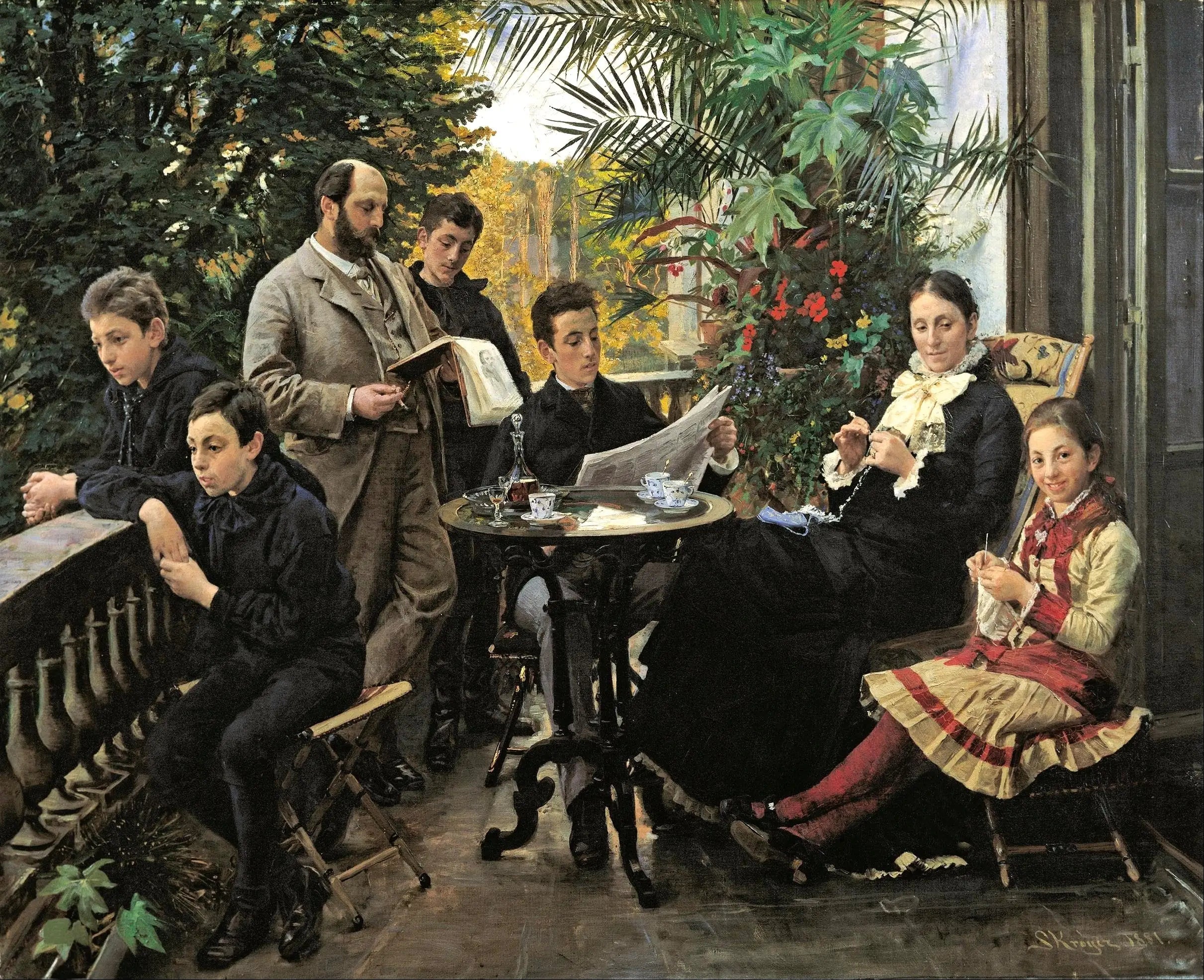 Le portrait de la famille Hirschsprung - Peder Severin Krøyer - Alpha Reproduction
