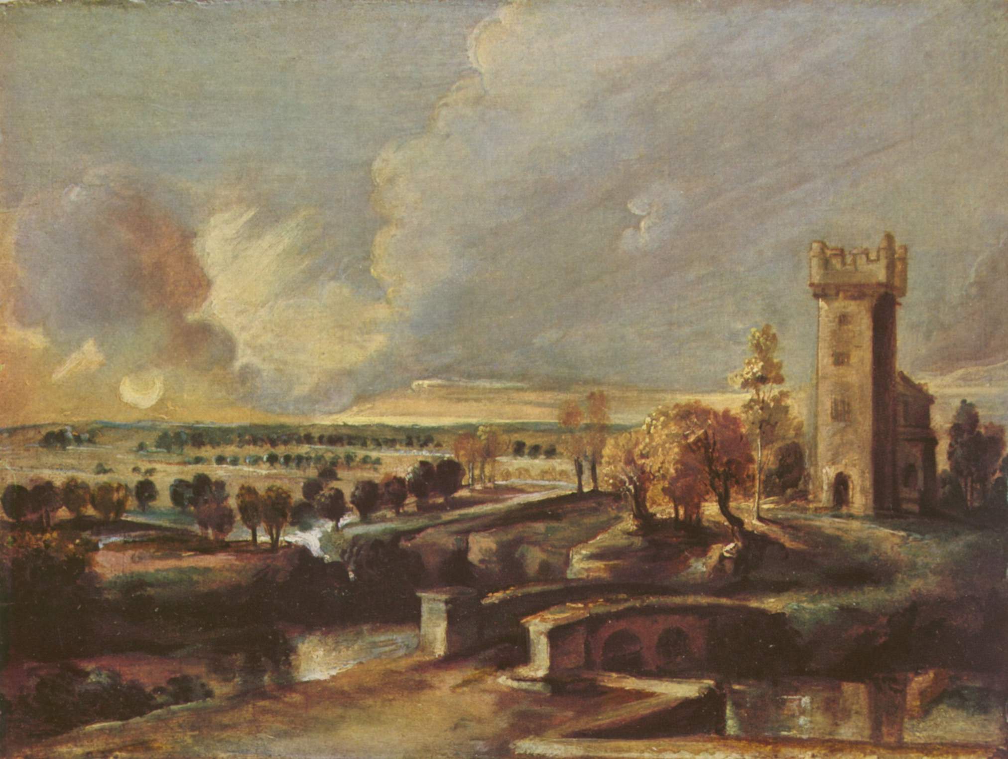 Paysage avec la tour du château « Steen » - Peter Paul Rubens