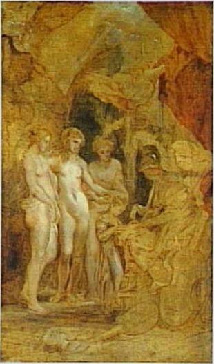 L'éducation de Marie de Médicis (étude) - Peter Paul Rubens