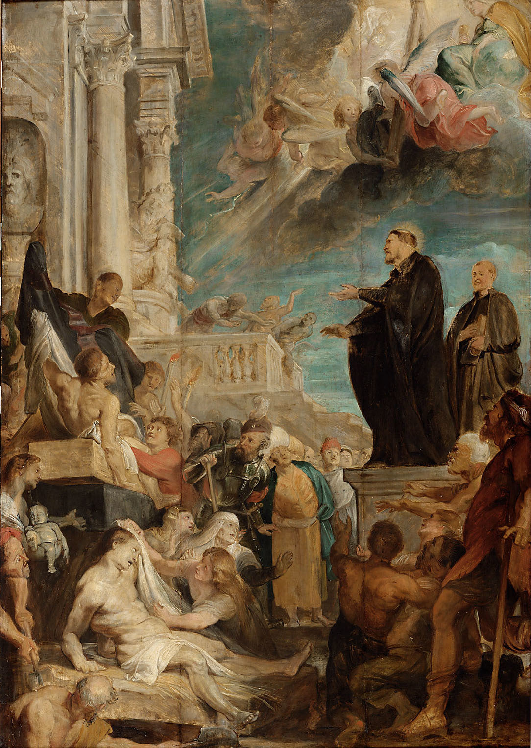Les miracles de saint François Xavier, Modello - Peter Paul Rubens
