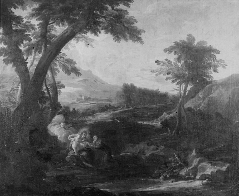 Le reste du voyage vers l'Égypte - Pier Francesco Mola image 1 reproduction de peinture à l’huile