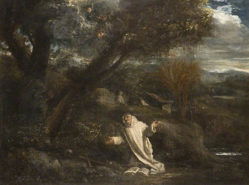 Paysage avec saint Bruno en extase - Pier Francesco Mola