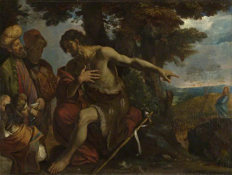 Saint Jean-Baptiste prêchant dans le désert - Pier Francesco Mola image 1 tableau peint à l’huile sur toile