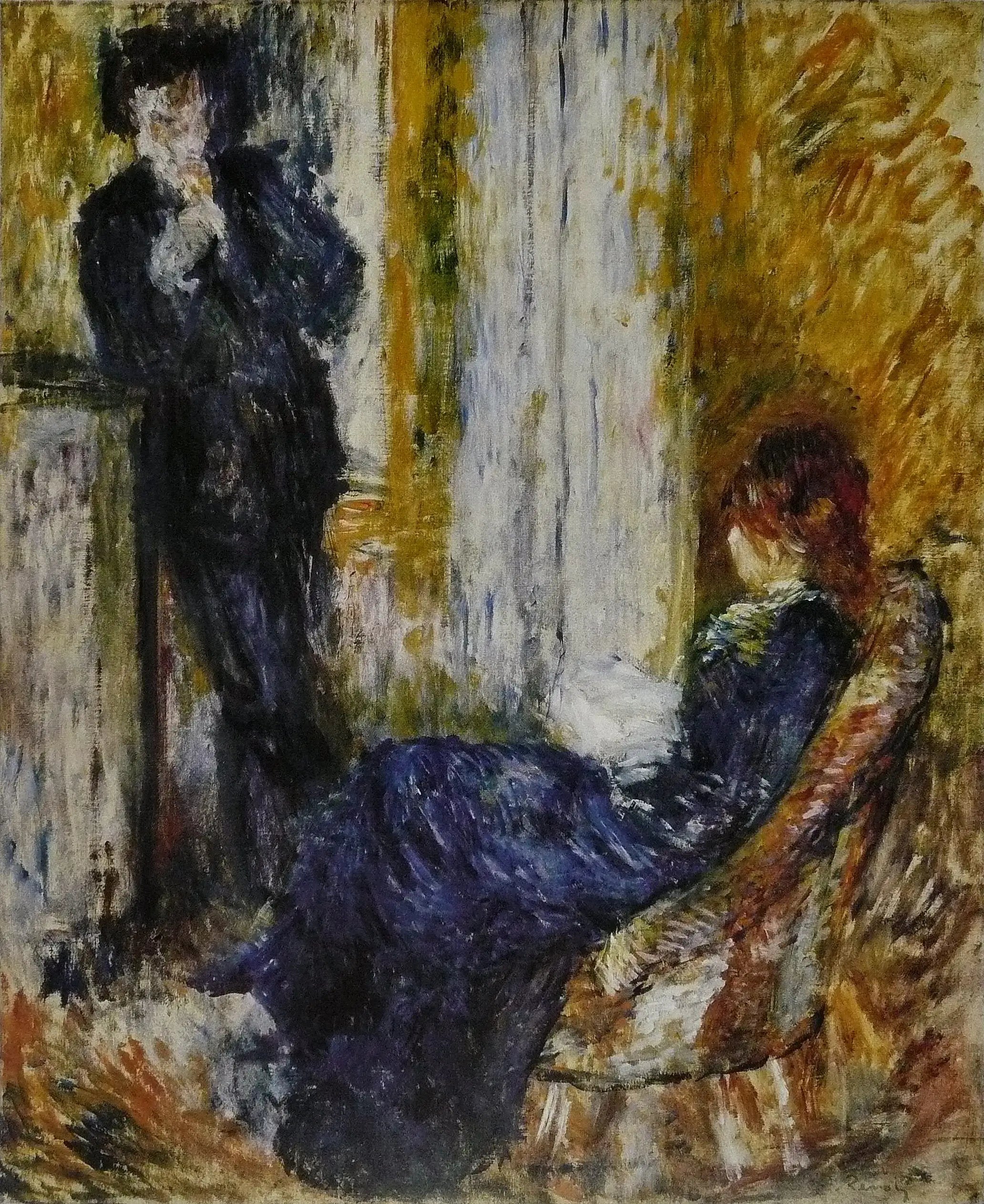 Reproduction du tableau « Au coin de la cheminée - Pierre-Auguste Renoir » par Alpha Reproduction en peinture à l’huile
