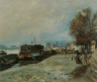 Reproduction du tableau « Bateau-lavoir sur la Seine - Pierre-Auguste Renoir » par Alpha Reproduction en peinture à l’huile