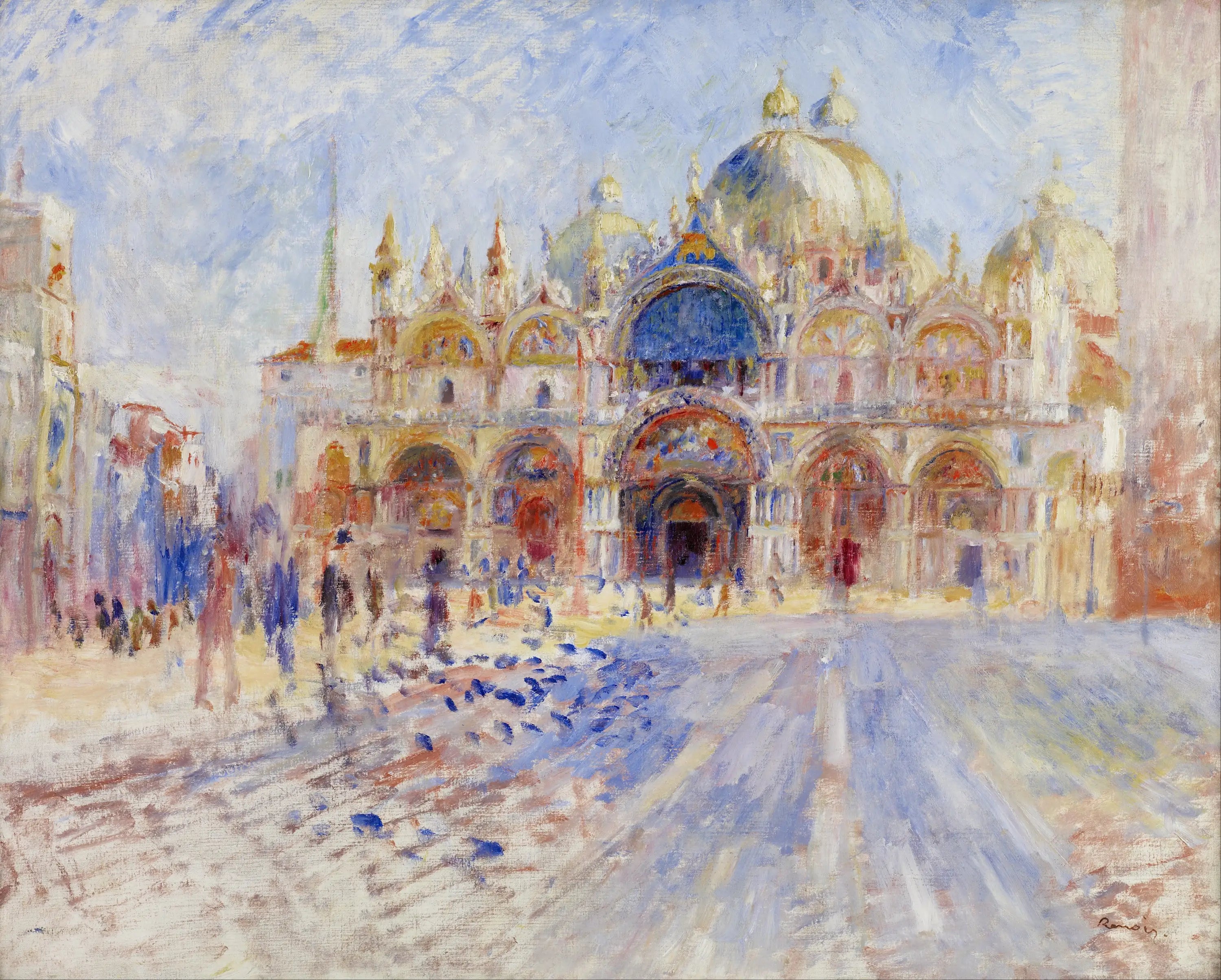 Reproduction du tableau « La Place Saint-Marc, Venise - Pierre-Auguste Renoir » par Alpha Reproduction en peinture à l’huile