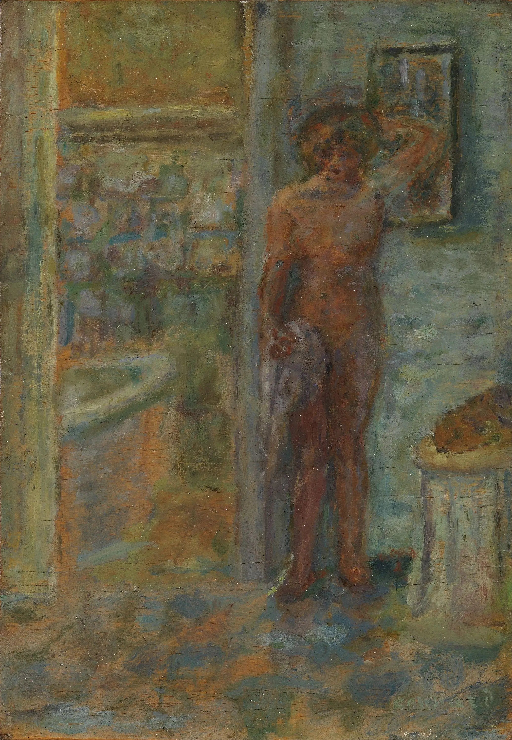 Reproduction du tableau « Le petit nu au miroir - Pierre Bonnard » par Alpha Reproduction en peinture à l’huile