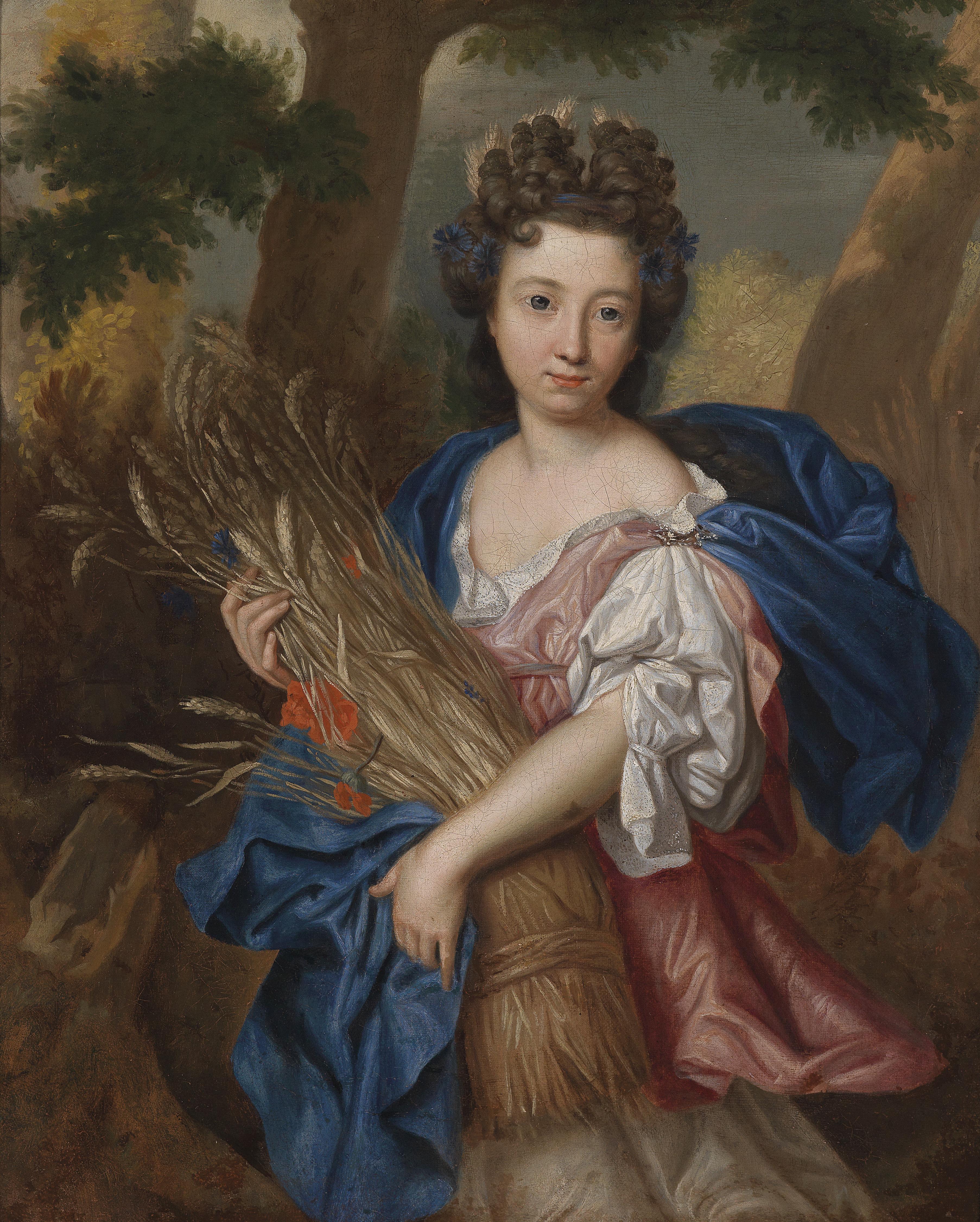 Portrait d'une jeune femme en Cérès - Pierre Mignard