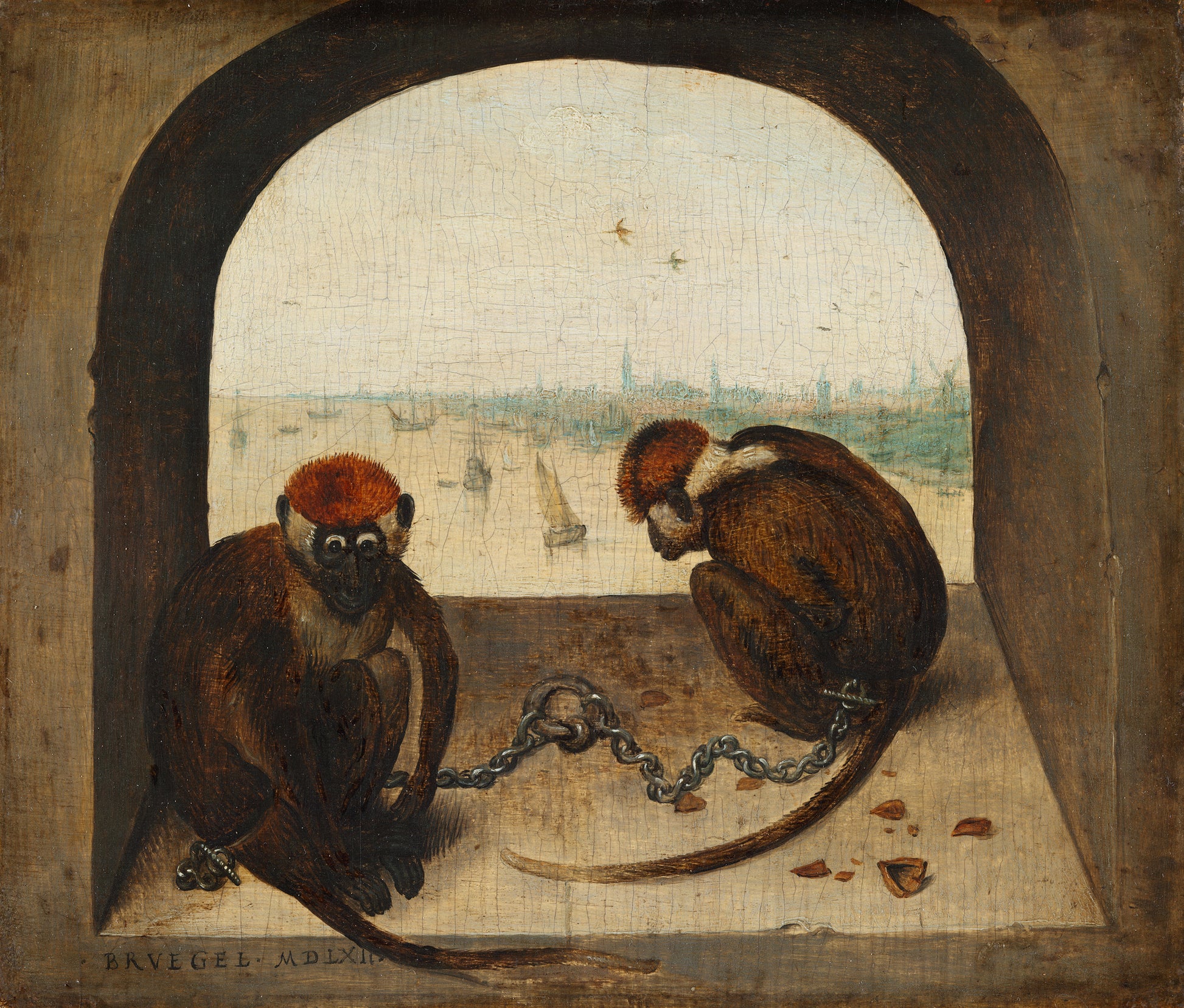 Deux Singes - Pieter Brueghel the Elder