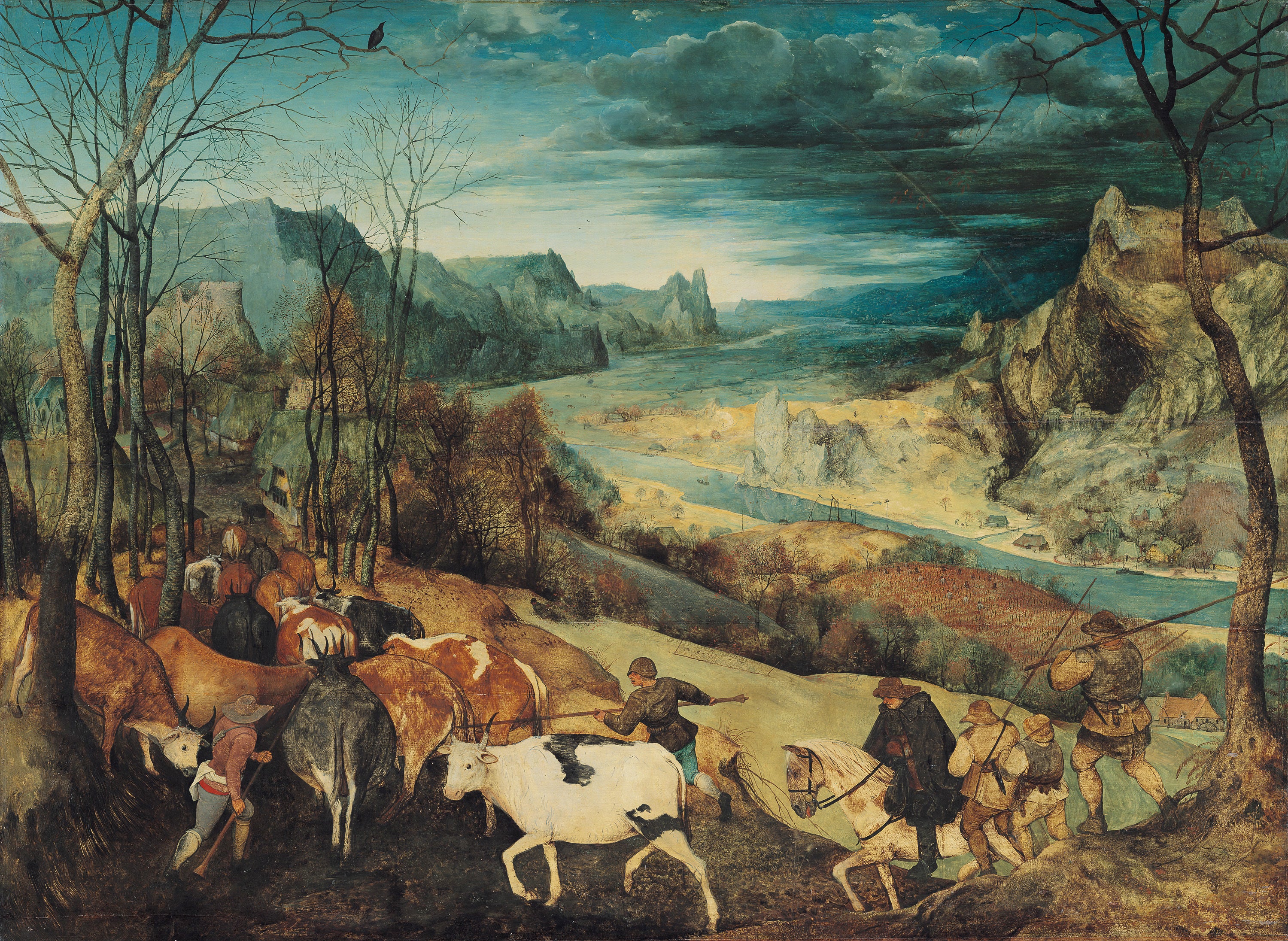 La Rentrée des troupeaux - Pieter Brueghel the Elder