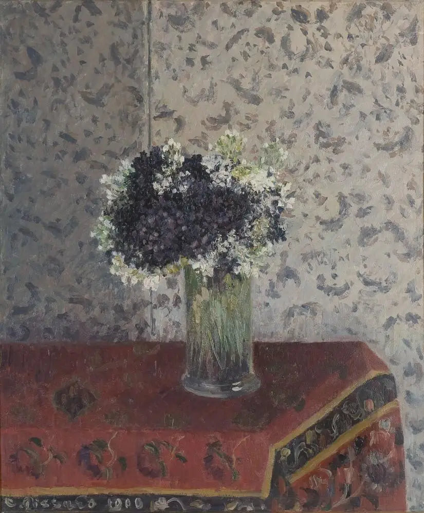 Reproduction du tableau « Bouquet de violettes - Camille Pissarro » par Alpha Reproduction en peinture à l’huile