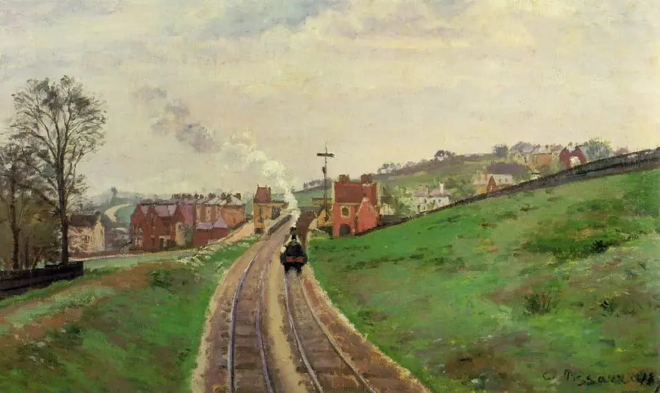 Reproduction du tableau « Gare de Lordship Lane, Dulwich - Camille Pissarro » par Alpha Reproduction en peinture à l’huile