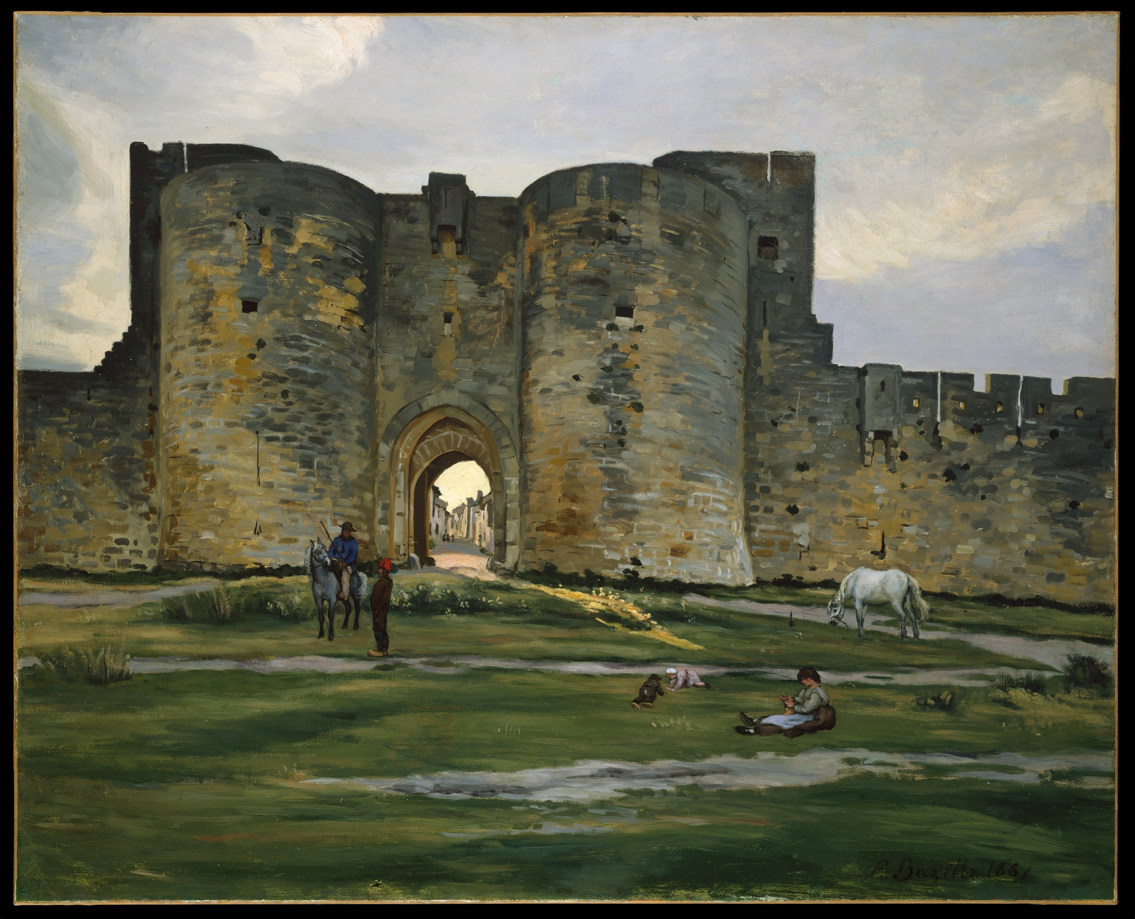 Reproduction du tableau « Porte de la Reine à Aigues-Mortes - Frédéric Bazille » par Alpha Reproduction en peinture à l’huile