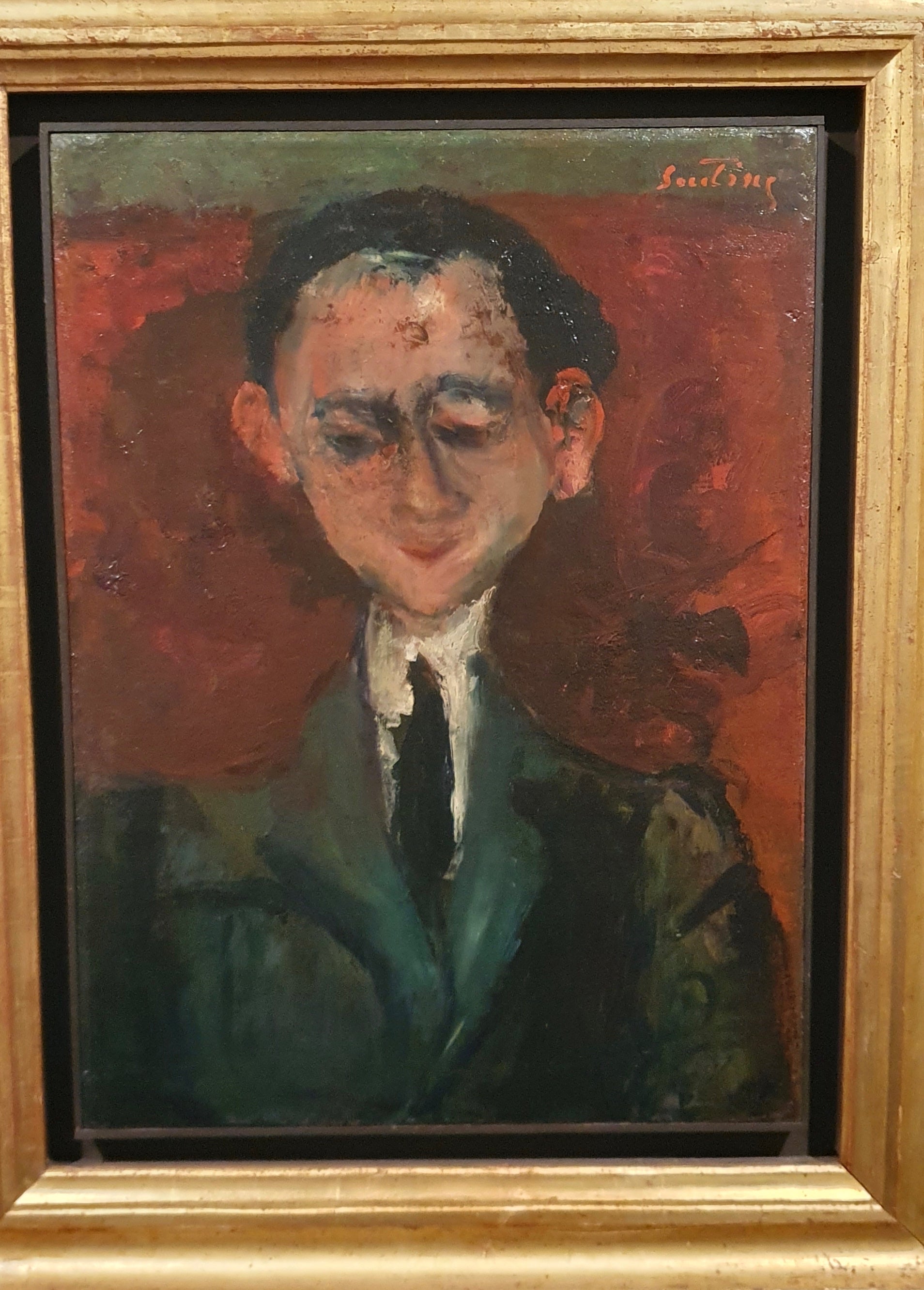 Portrait d'un homme à la cravate noire - Chaïm Soutine