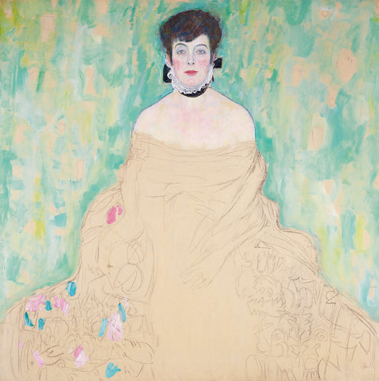🎨👩‍🎨 بورتريه أمالي زوكركاندل – غوستاف كليمت (حوالي 1917–1918)
