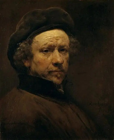Reproduction du tableau « Autoportrait à l'âge de 51 ans - Rembrandt » par Alpha Reproduction en peinture à l’huile