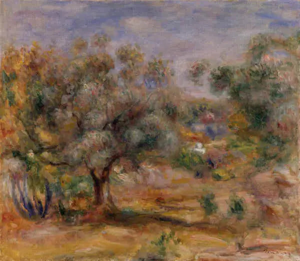Reproduction du tableau « Oliviers dans le jardin des Collettes - Pierre-Auguste Renoir » par Alpha Reproduction en peinture à l’huile