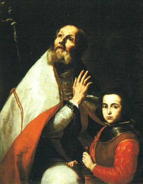 Saint Augustin avec un garçon. - Jusepe de Ribera - Alpha Reproduction