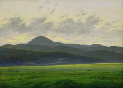 Reproduction du tableau « Paysage de montagnes en Bohême - Caspar David Friedrich » par Alpha Reproduction en peinture à l’huile