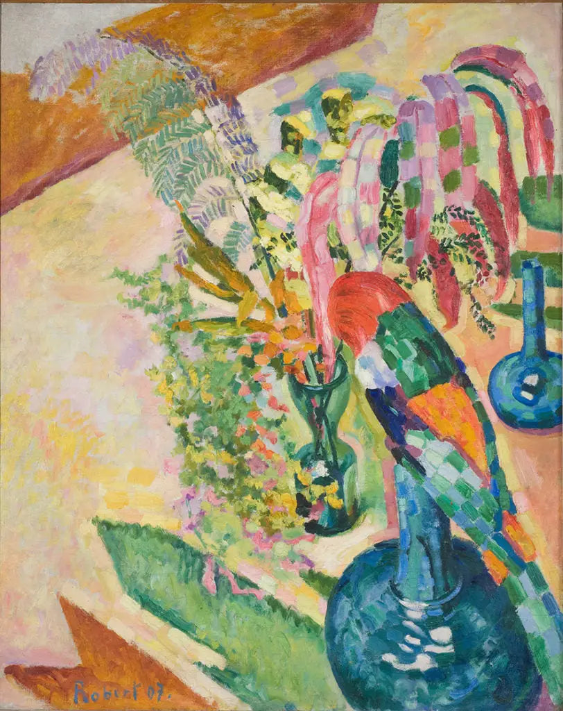 Reproduction du tableau « Nature morte au perroquet - Robert Delaunay » par Alpha Reproduction en peinture à l’huile