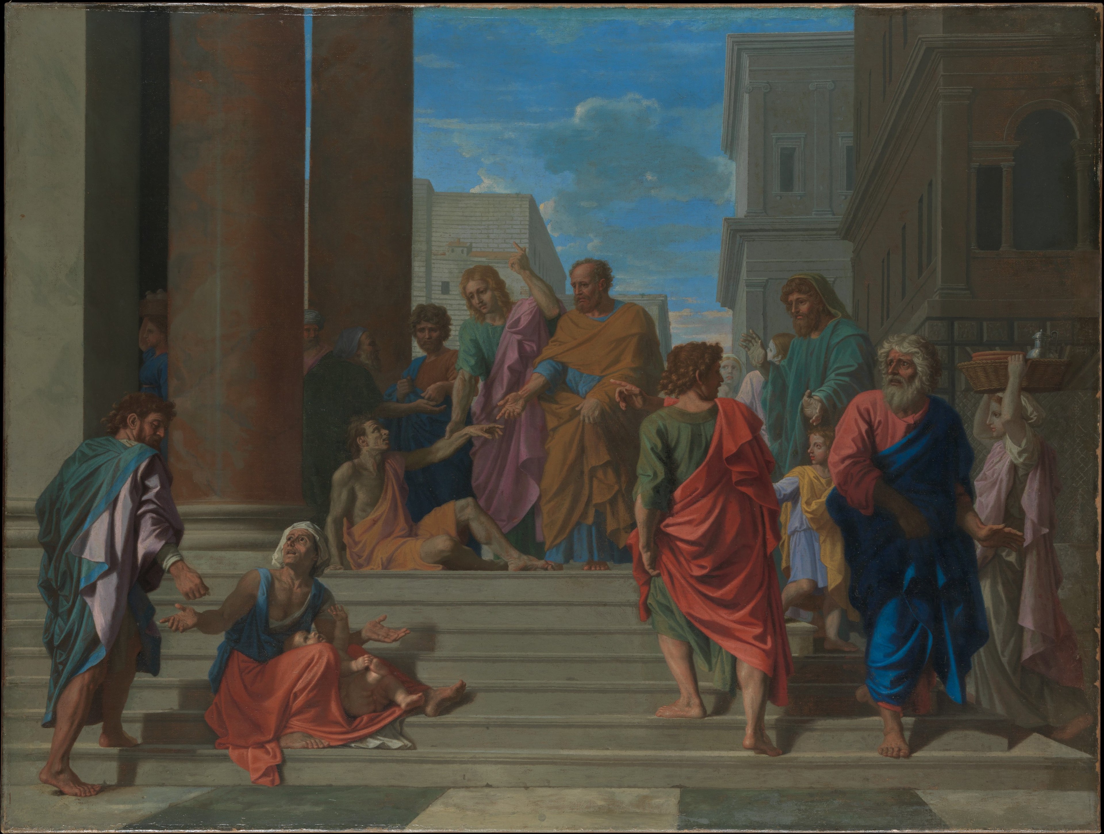 Saint Pierre et Saint Jean guérissant le boiteux - Nicolas Poussin