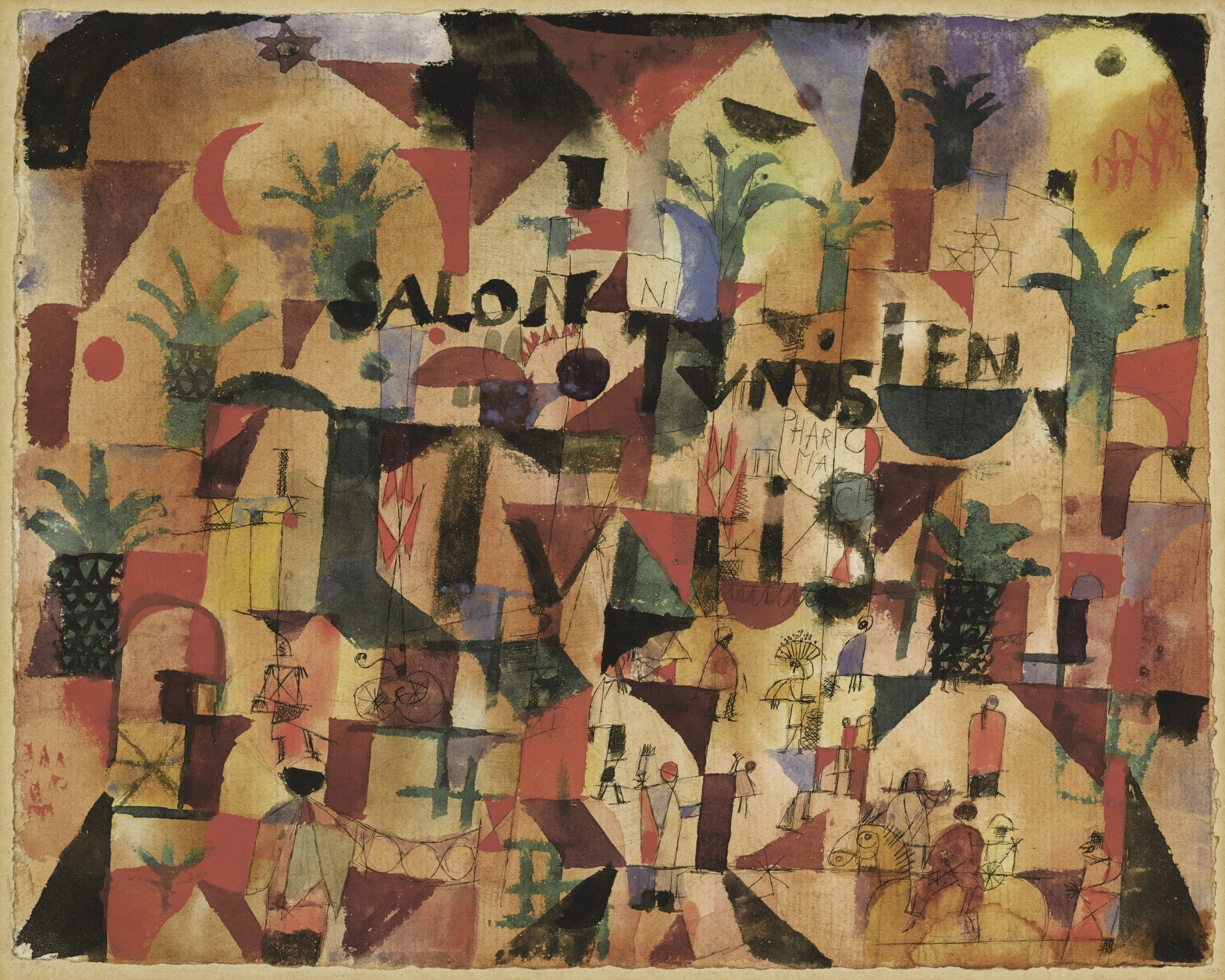 Salon Tunisien (Traffic on the Boulevard Tunis) — Paul Klee
