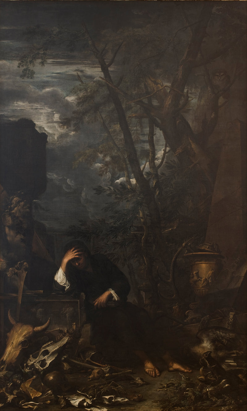 Démocrite dans ses Méditations - Salvator Rosa