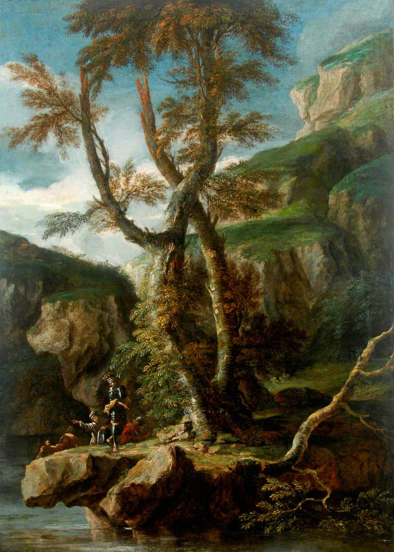 Des soldats dans une gorge rocheuse - Salvator Rosa