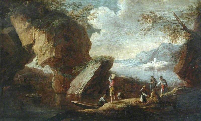 Paysage avec personnages - Salvator Rosa