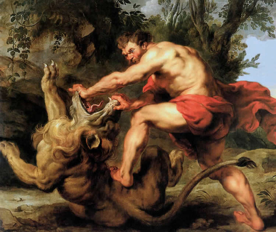 Samson combattant le lion - Peter Paul Rubens