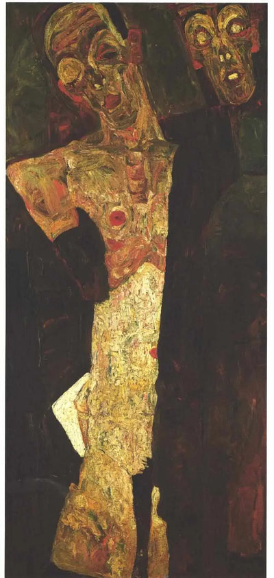 Reproduction du tableau « Prophètes (Double Autoportrait) - Egon Schiele » par Alpha Reproduction en peinture à l’huile
