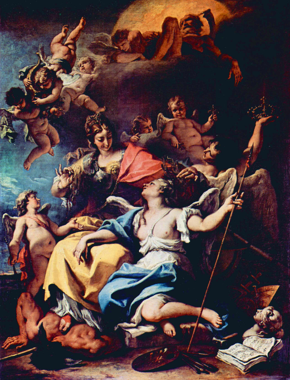 Allégorie de la France sous la figure de Minerve foulant aux pieds l’Ignorance et couronnant la Vertu - Sebastiano