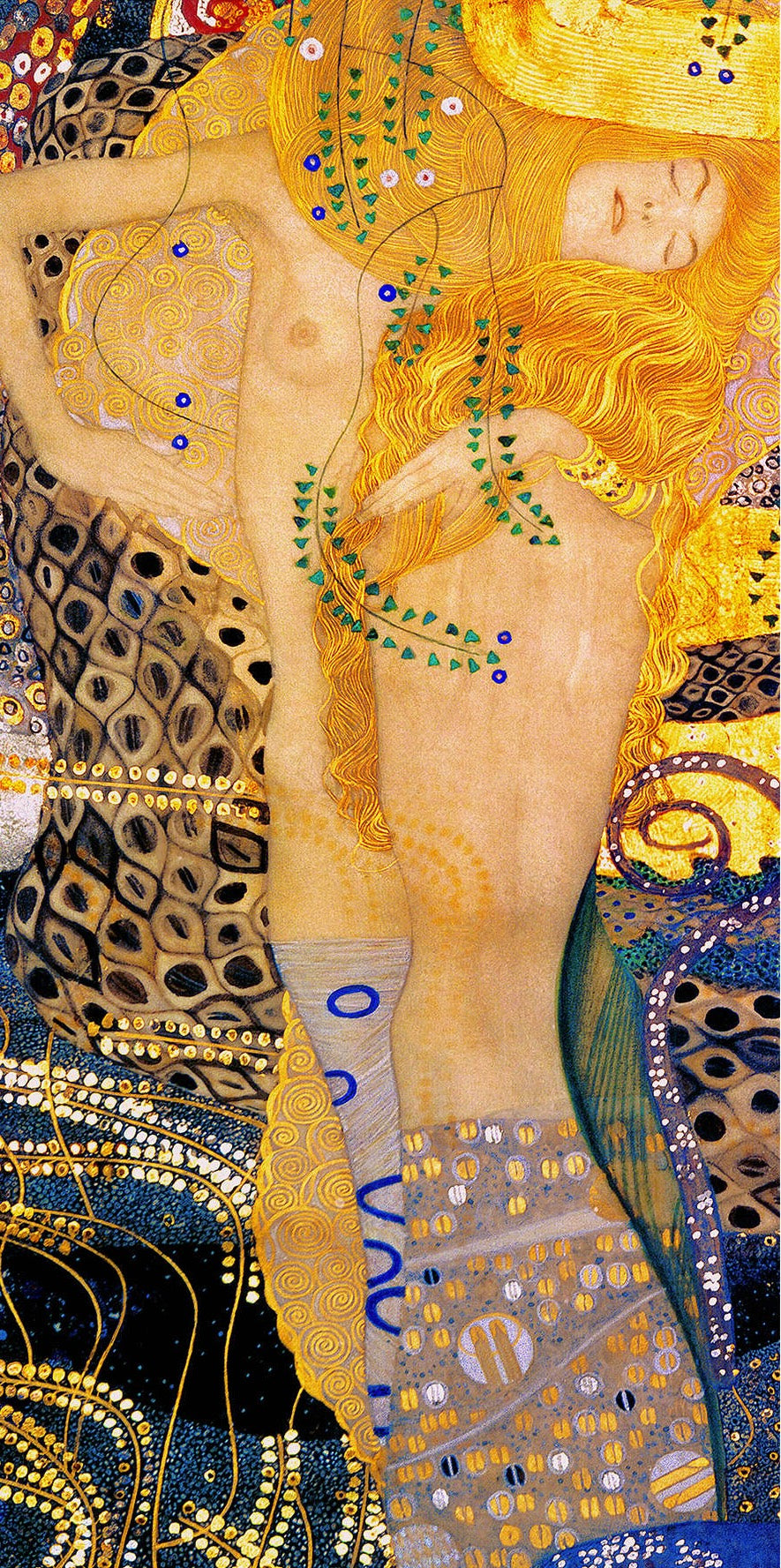 🐍✨ ثعبان الماء الثاني – غوستاف كليمت (1904–1907)