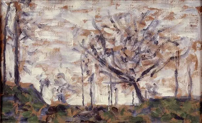Reproduction du tableau « Arbres, hiver - Georges Seurat » par Alpha Reproduction en peinture à l’huile