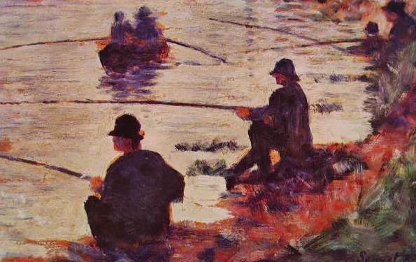 Pêcheurs sur les bords de la Seine, Georges Seurat, 1883