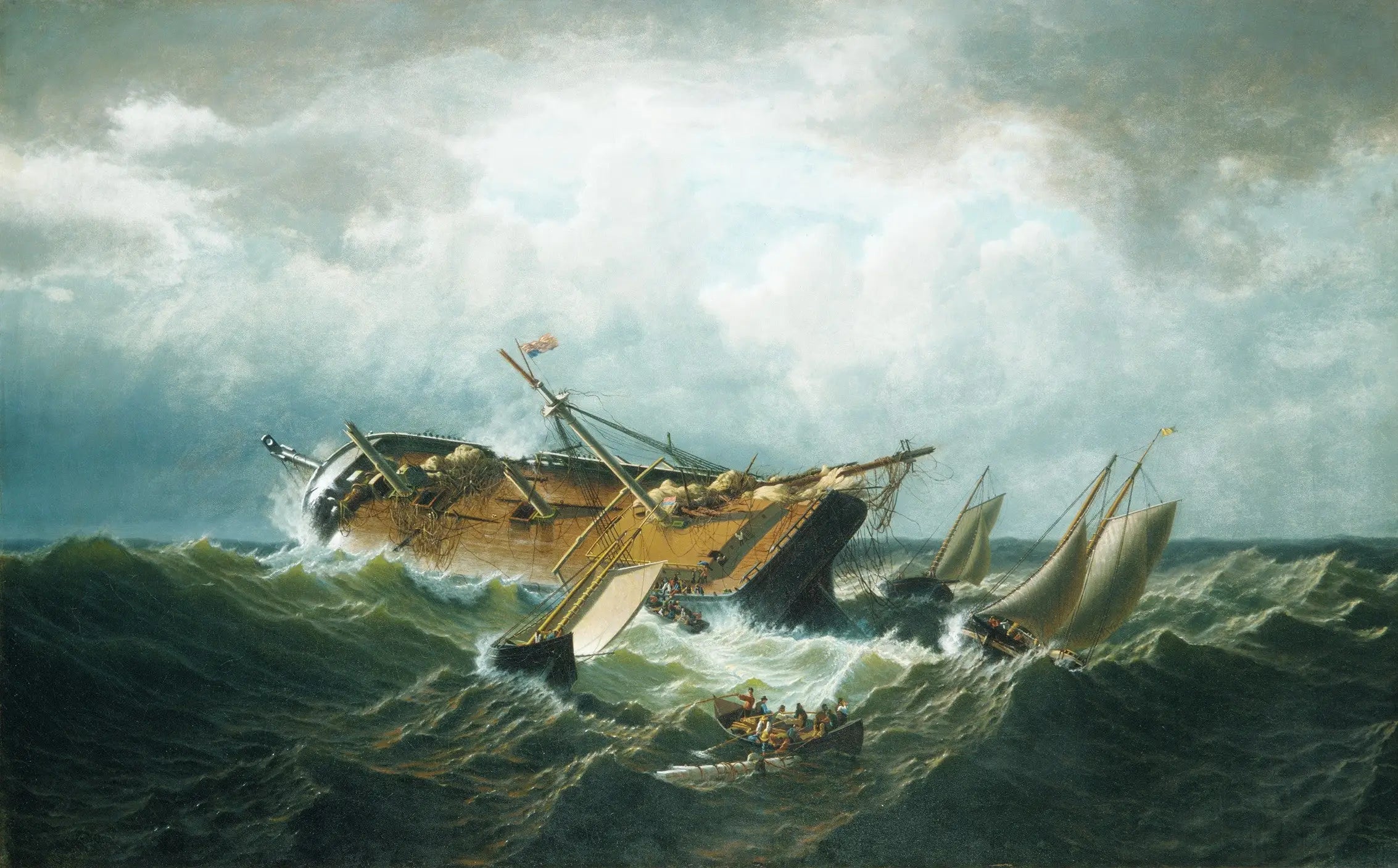 Naufrage au large de Nantucket (Navrage au large de Nantucket après une tempête) - William Bradford - Alpha Reproduction