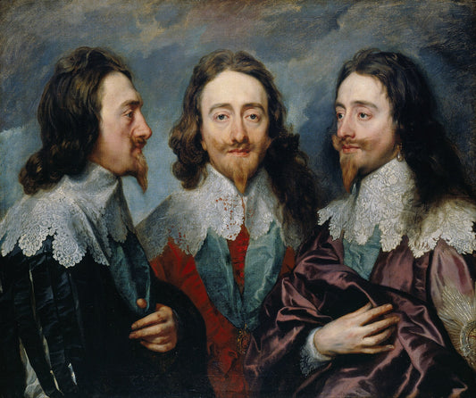 👑 صورة ثلاثية لتشارلز الأول – أنتوني فان دايك (حوالي 1635–1636)
